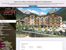 Tablet Screenshot of hotelallarosa.com